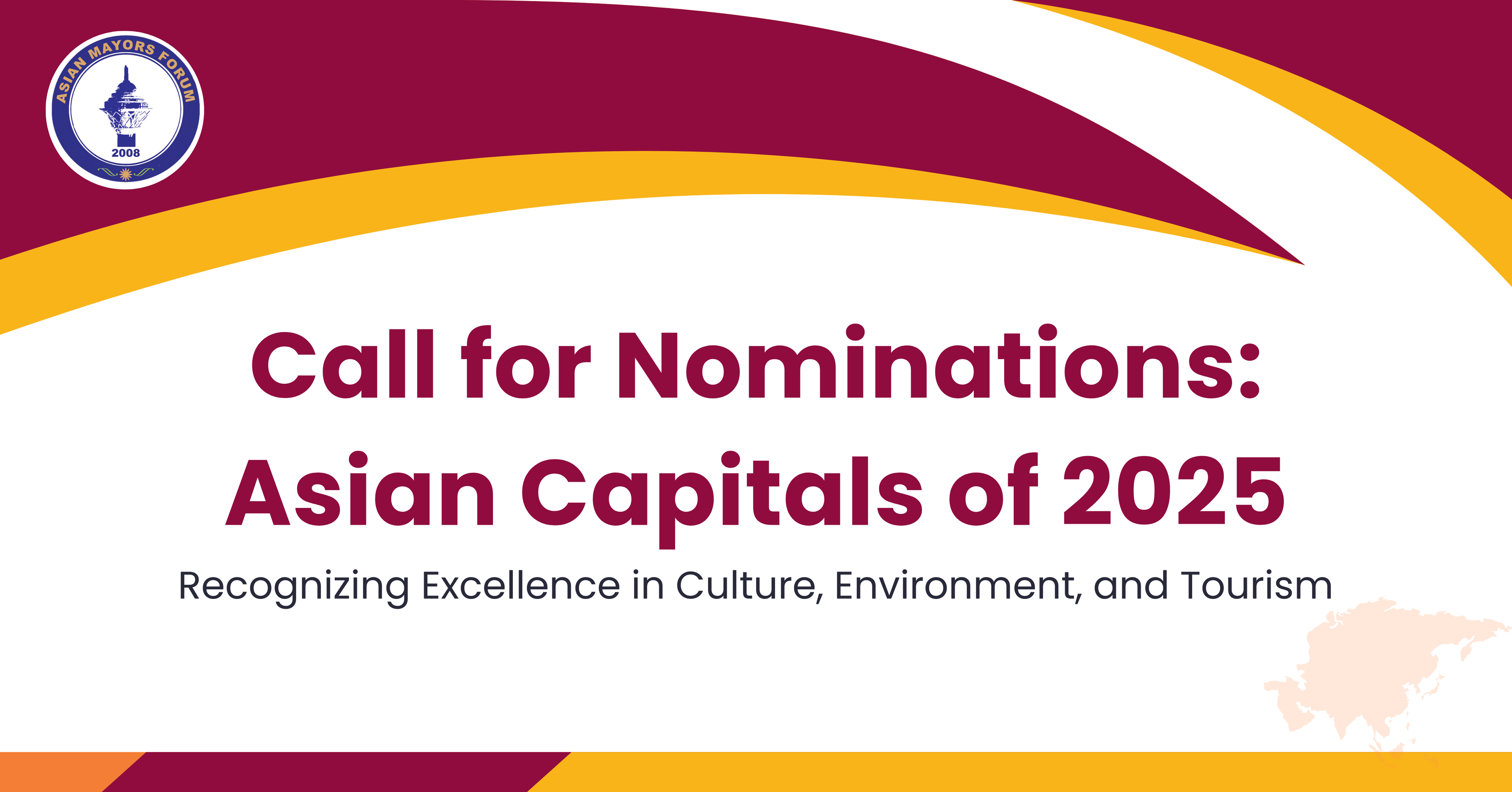 Call for Nominations: Asian Capitals of 2025